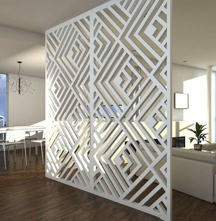 Vách ngăn phòng khách đơn giản